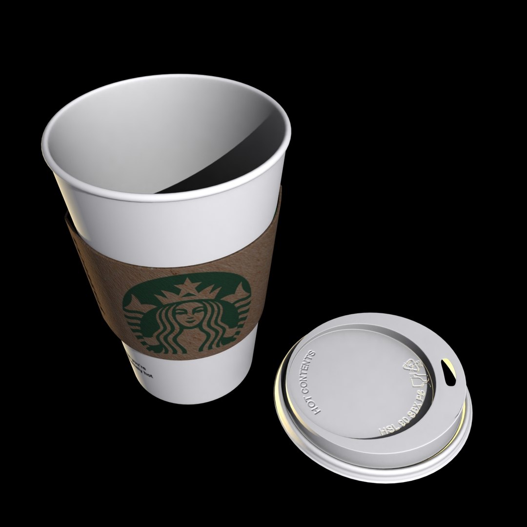 starbucks cup set 3D model