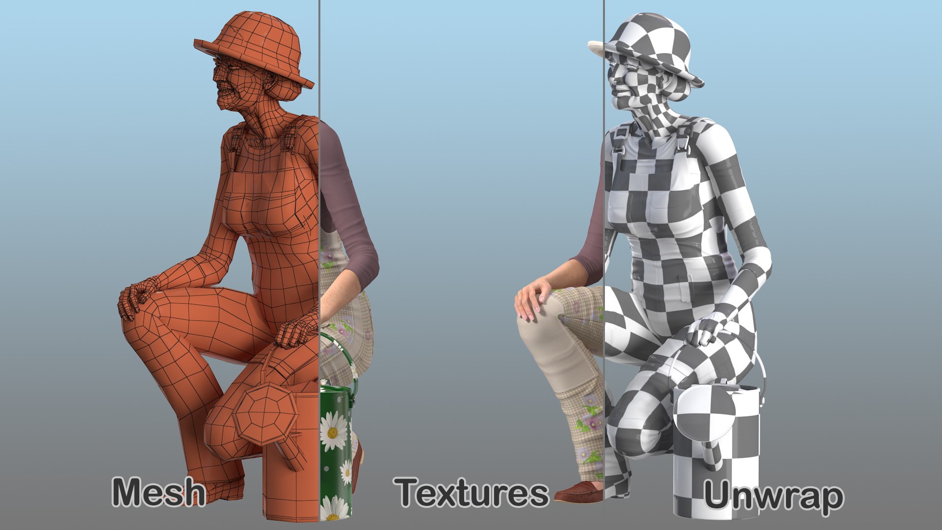3D Rigged Elderly Lady and Man with Gardening Tools Collection https://p.turbosquid.com/ts-thumb/zt/1qA094/yd/riggedelderlyladyandmanwithgardeningtoolscollectionvray3dmodel035/jpg/1639690745/1920x1080/fit_q87/1f00bae45d49ce53106e2c9a87205a3b84e9bda7/riggedelderlyladyandmanwithgardeningtoolscollectionvray3dmodel035.jpg