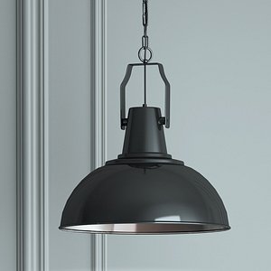 hanging lamp gloss black 3D model