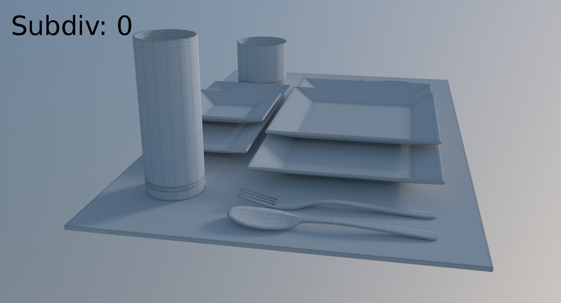 Place Setting 3D Model - TurboSquid 1179318