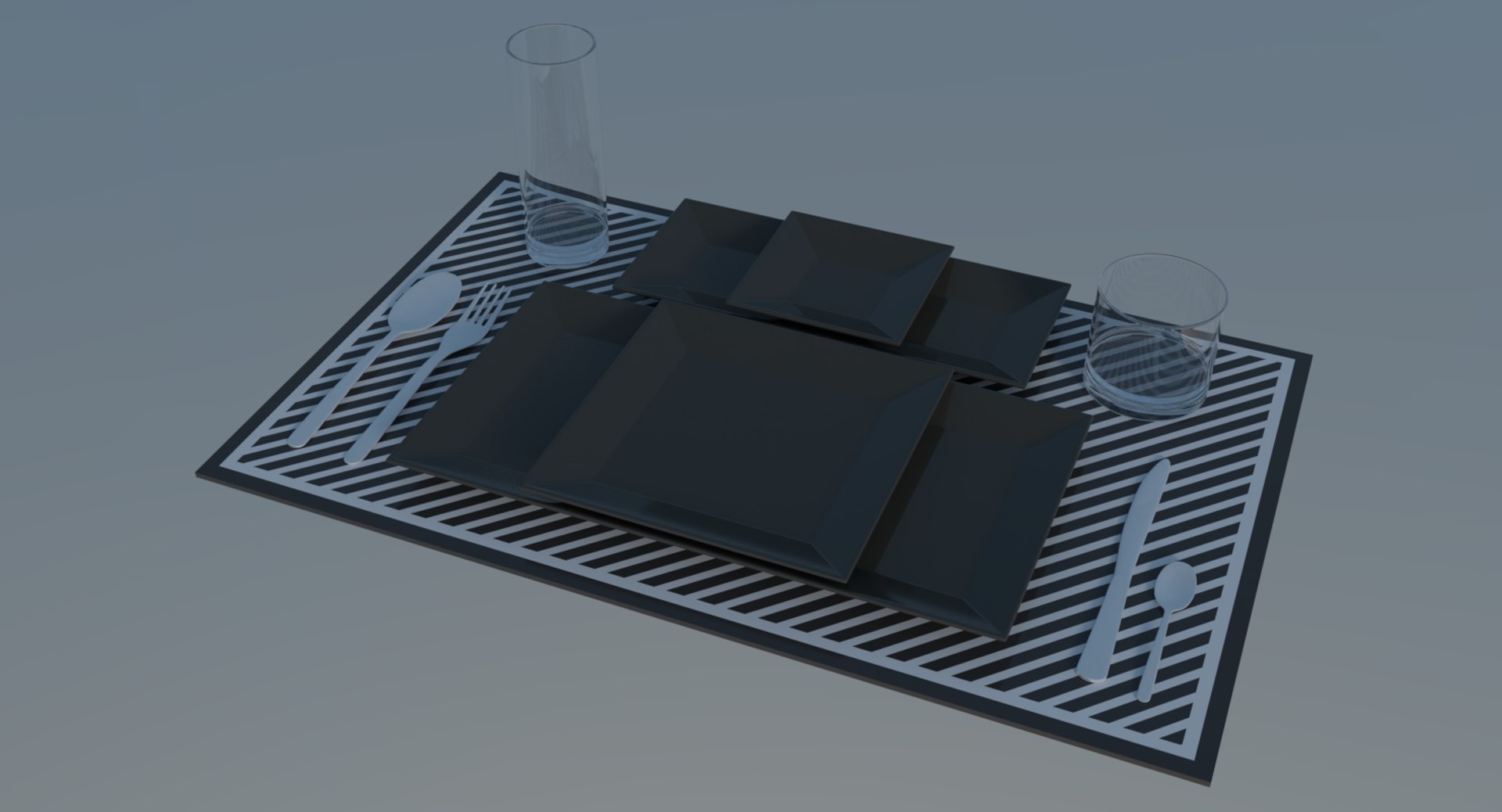 Place Setting 3D Model - TurboSquid 1179318