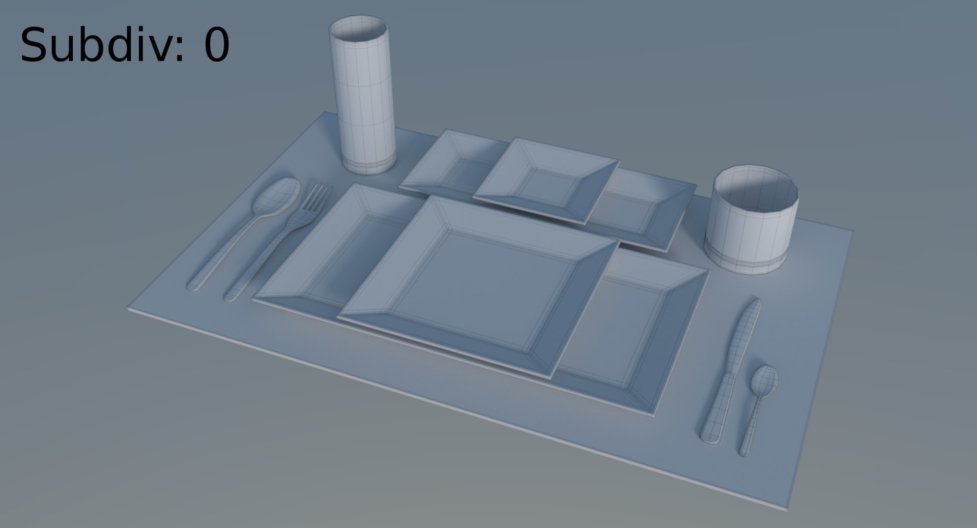 Place Setting 3D Model - TurboSquid 1179318