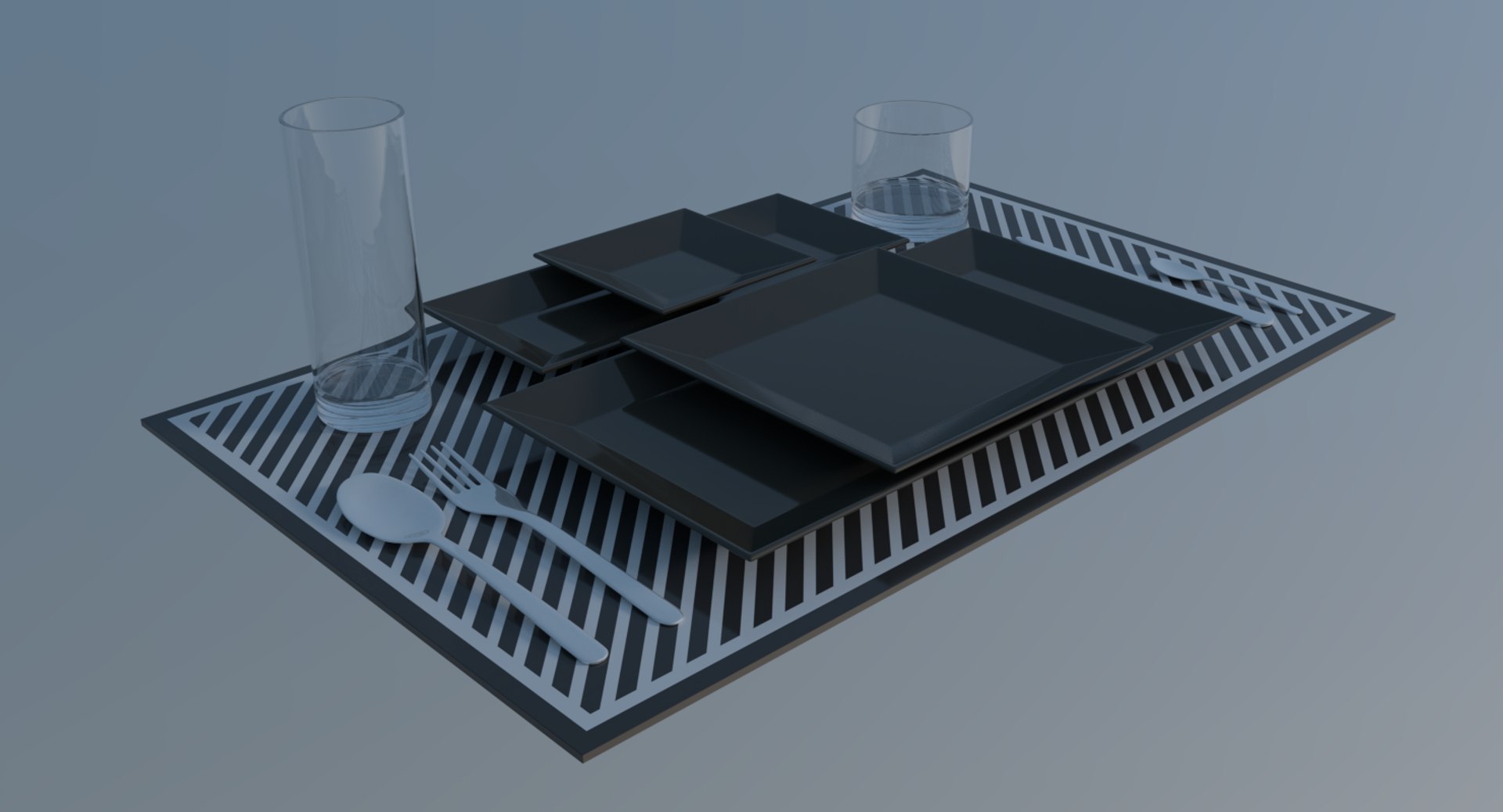 Place Setting 3D Model - TurboSquid 1179318
