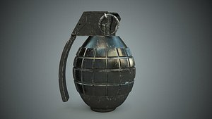 frag grenade close-up renderings 3D model