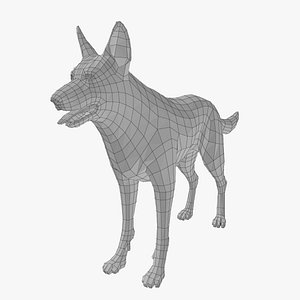 3d dog basemesh model