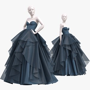 Evening lush dress model