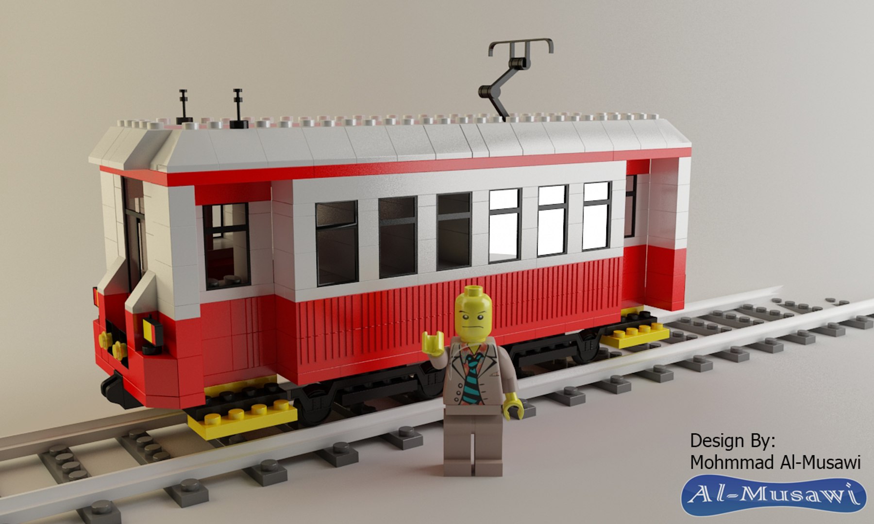 3d Model Lego Train Station Character