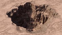Sinkhole deep pit  terrain model