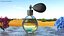 Spherical Perfume Bottle with Silver Cap