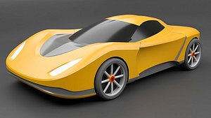3d printable concept car 3D model