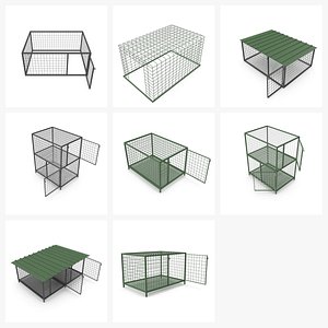 Protective Animal Shelters &ndash; High Quality 3D Models (Bundle) 3D model