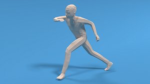 3D model Low Poly Kid Capoeira