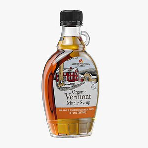 Vermont Maple Syrup Glass Bottle 3D model