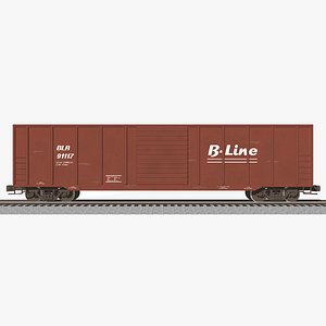 3D Freight Train Car - Box Car