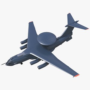 Airborne Radar Patrol Plane Rigged for Maya
