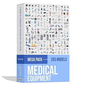 Mega Pack 203 Medical Equipment High Quality 3D model