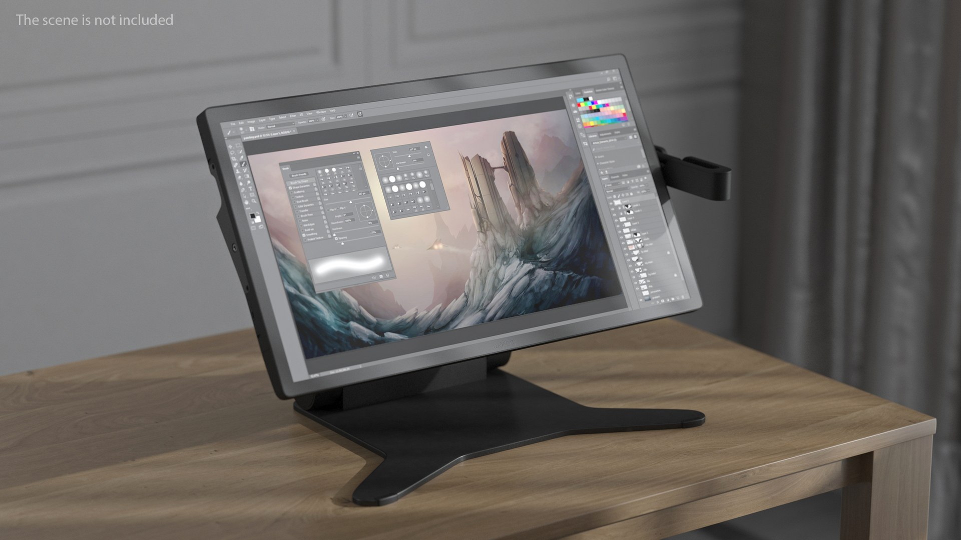 Wacom Cintiq Pro 27 with 2D Program 3D model preview