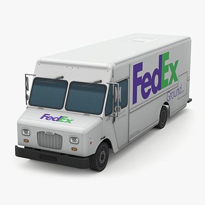 fedex delivery truck 3D model