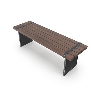 Weathered Outdoor Park Bench 26