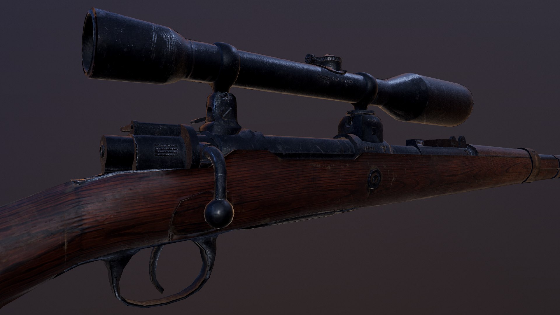 3D mauser 98k rifle model https://p.turbosquid.com/ts-thumb/zt/eiquPS/x9pRpQcB/render14/png/1561152858/1920x1080/fit_q87/86b1a1e8bfa46d2efc48dccfcc8d28a046a5edd7/render14.jpg