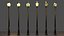 Pack of 6 street lamps 3D models
