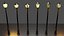 Pack of 6 street lamps 3D models