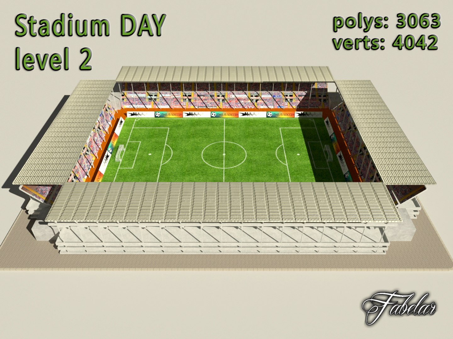 3d Stadium Level 2 Model