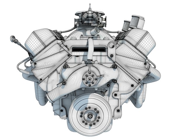 Big block crate engine 3D - TurboSquid 1234225
