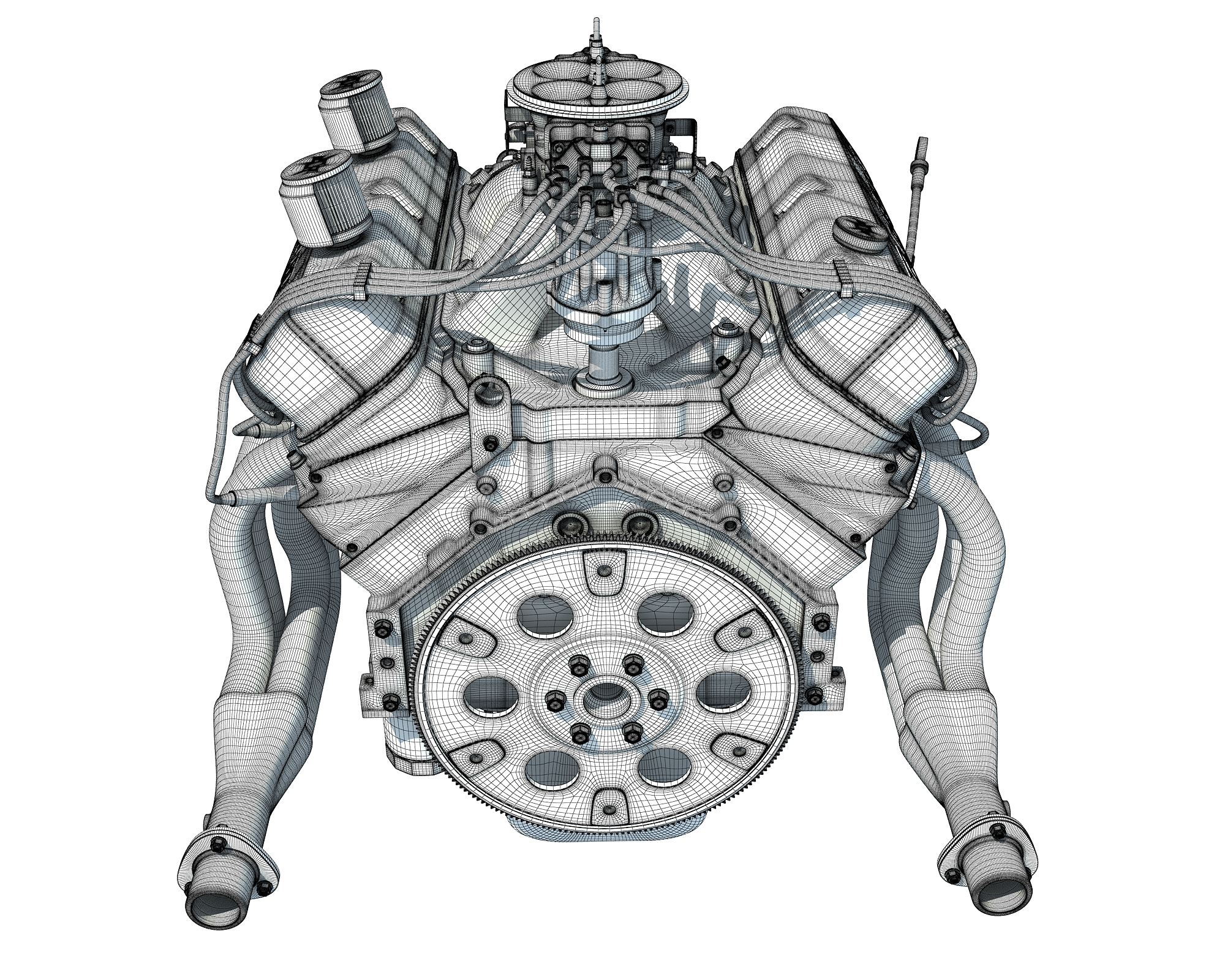 Big block crate engine 3D - TurboSquid 1234225