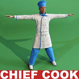 chef cook 3d model