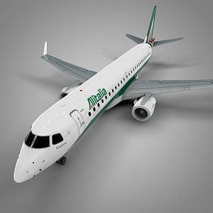 3D alitalia embraer190 l584 model