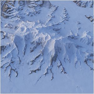 3D model Mount Logan snowy mountain range