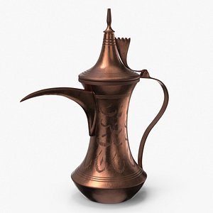 Authentic Copper Arabic Coffee Pot 3D model