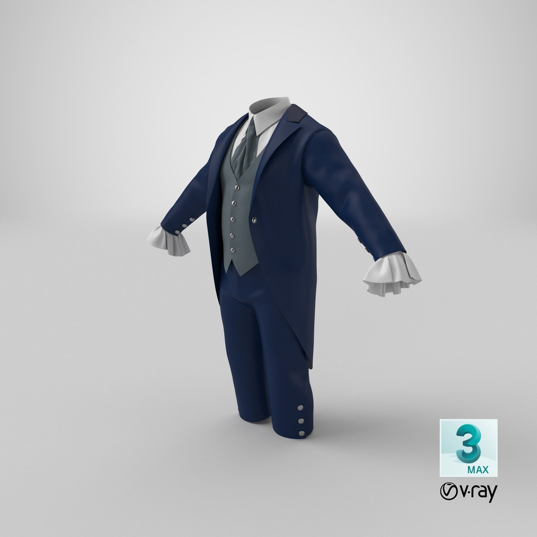3D Tailcoat Suit model https://p.turbosquid.com/ts-thumb/zu/3ZDK14/xe/stemcell_max_vray_render/png/1663648563/1920x1080/fit_q87/6752a895f41d1059a87847001257a6416f568571/stemcell_max_vray_render.jpg