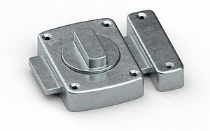 3D model realistic door latch