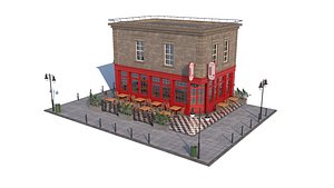 Small Coffe House Scene 3D
