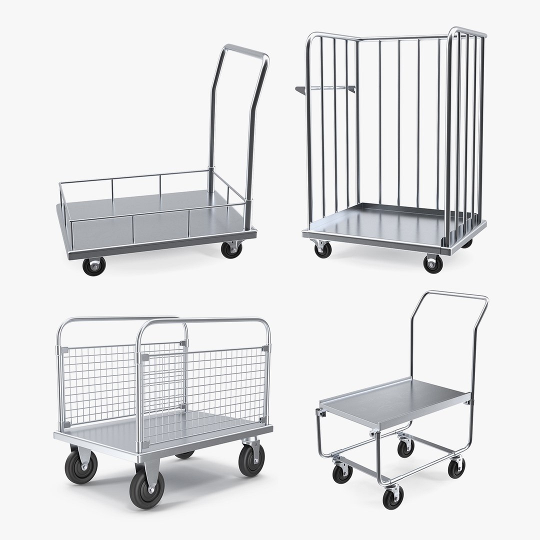 Platform Trolleys Collection 2 3D model preview