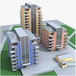 Apartment Building Lightwave Models for Download | TurboSquid