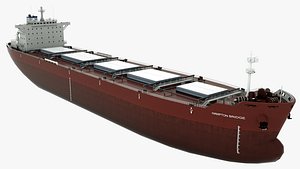 cargo ship hampton bridge 3D model