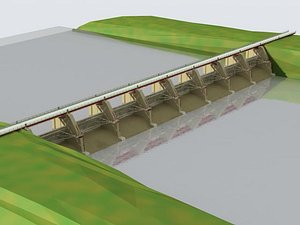 Water Dam Bridge.max