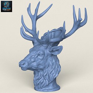 Deer Head Jewellery Holder Print Ready 3D Model 3D model