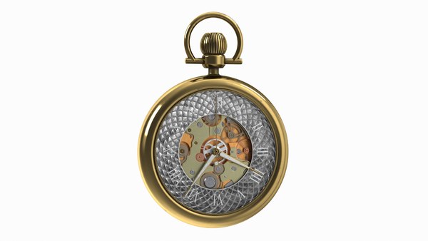 modelo 3d Reloj de bolsillo antiguo dorado animado - TurboSquid 2271645