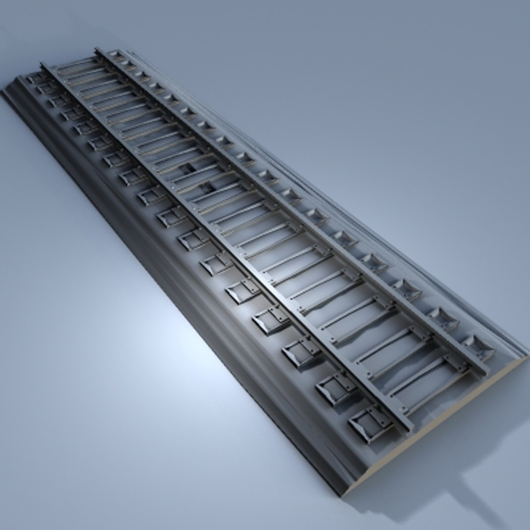 3d Old Train Tracks Model