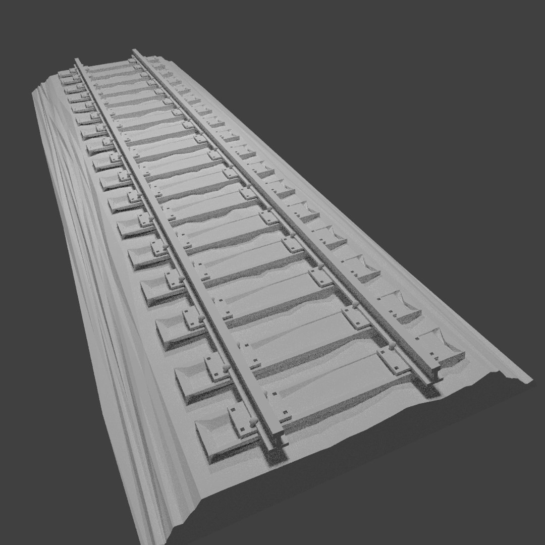 3d Old Train Tracks Model