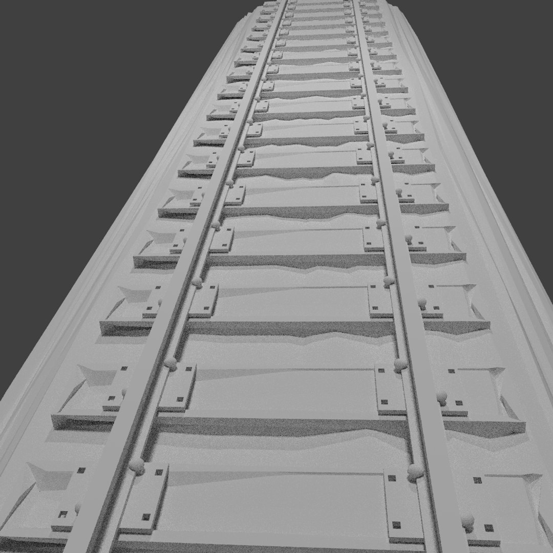 3d Old Train Tracks Model