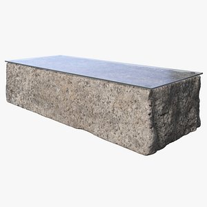 3D model Eroded Stone Table
