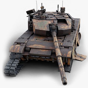 3D Burnt Type 99 Chinese Main Battle Tank model