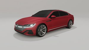 Volkswagen Arteon low poly 3D model