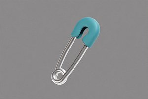 3D Safety Pin Cartoon