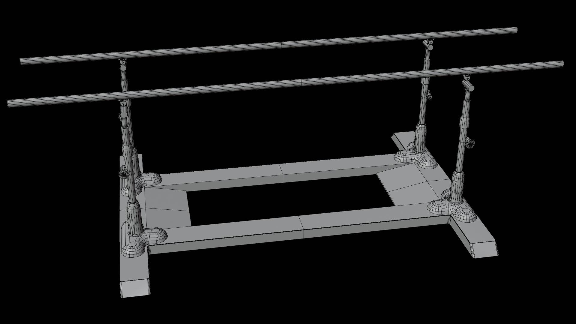 Gymnastic bars 3D model https://p.turbosquid.com/ts-thumb/zu/e8dZbS/4u/gymnasticbarswire/jpg/1697789890/1920x1080/fit_q87/e89c04dd30ed25ac9eae0dd4c11a88cd633f1e50/gymnasticbarswire.jpg